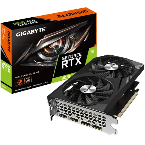 GeForce RTX 3050 WINDFORCE OC V2 8G NVIDIA 8 GB GDDR6 - Imagen 1