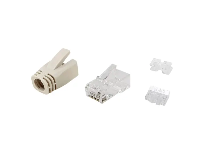 121176 conector RJ-45 Transparente, Blanco