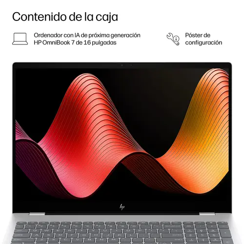 OmniBook 7 Laptop Next Gen AI 16-bh0007ns Copilot+ PC Intel Core Ultra 7 356H Portátil 40,6 cm (16") Pantalla táctil 2K 32 GB DDR5-SDRAM 1 TB SSD NVIDIA GeForce RTX 5050 Wi-Fi 7 (802.11be) Windows 11 Home Plata - Imagen 6