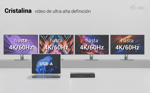Universal 5x 4K/60Hz Display Docking Station + Power Delivery 100W - Imagen 9