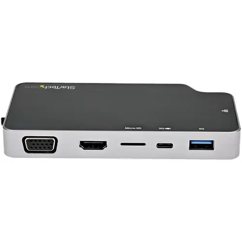 Adaptador Multipuertos USB C - Docking Station USB 3.1 Tipo C a Vídeo HDMI de 4K o VGA - PD Pass-through de 100W - Hub Ladrón USB de 2 Puertos - 10Gbps - Lector MicroSD - GbE - Imagen 3
