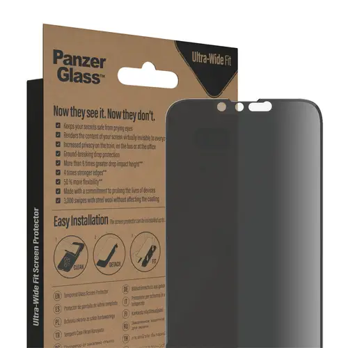 Privacy Screen Protector iPhone 14 | 13 | 13 Pro | Ultra-Wide Fit Protector de pantalla Apple 1 pieza(s) - Imagen 7