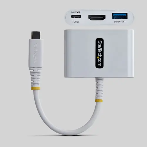 Dock Hub Multipuertos USB Tipo C a HDMI - Adaptador Multipuertos USB-C a HDMI - Carga de 140W - Hub Ladrón USB de 5Gbps - HDMI 4K60Hz - Para MacBook / Dell / Thinkpad / iPad - Blanco - Imagen 2