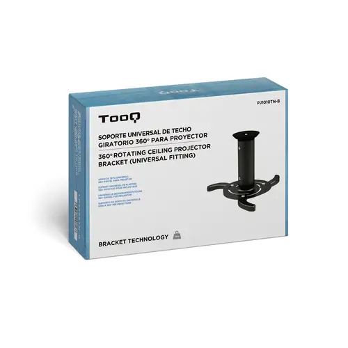 SOPORTE UNIVERSAL DE TECHO GIRATORIO 360º PARA PROYECTOR NEGRO - Imagen 6