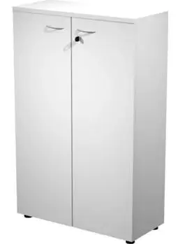 ARTEXPORT ESTANTERÍA MEDIA PRESTO CON PUERTAS 2 ESTANTES 22MM REGULABLES CON TRASERA BLANCO