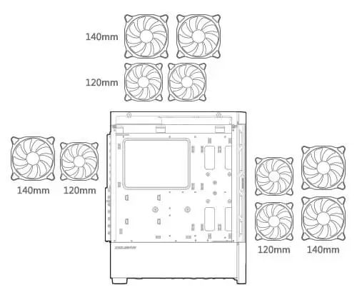 Airface RGB CGR-5ZD1B-AIR-RGB Midi Tower Negro - Imagen 10