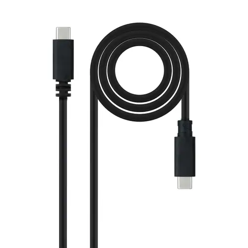 Cable USB 2.0 3A, tipo USB-C/M-USB-C/M, Negro, 1.5 m - Imagen 1