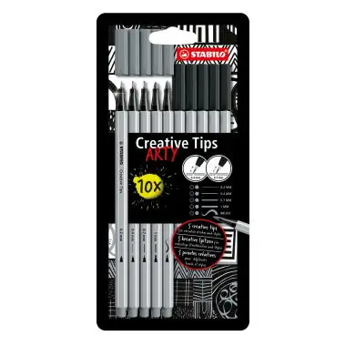 Creative Tips rotulador Negro, Gris claro 10 pieza(s)