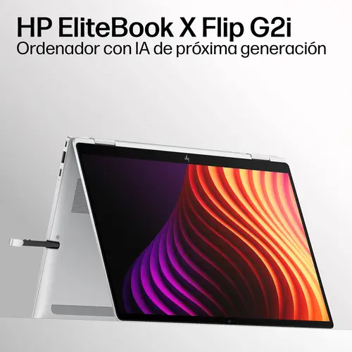 EliteBook X Flip G2i 14 inch Notebook Next Gen AI PC Wolf Pro Security Edition Copilot+ PC Intel Core Ultra 7 356H Híbrido (2-en-1) 35,6 cm (14") Pantalla táctil WUXGA 32 GB LPDDR5x-SDRAM 1 TB SSD Wi-Fi 7 (802.11be) Windows 11 Pro Plata - Imagen 9