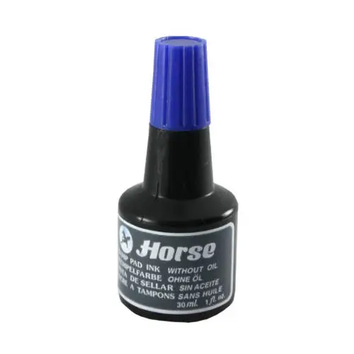 TINTA PARA ENTINTAR TAMPON 30 CC. COLOR AZUL HORSE 251101