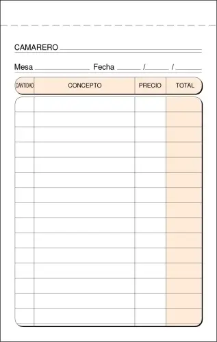 TALONARIO CAMAREROS BOLSILLO TRIPL. LOAN