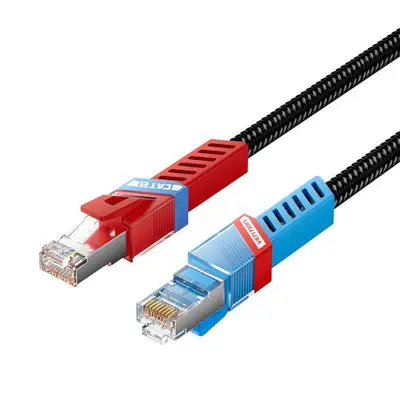 IKJBG cable de red Negro 1,5 m Cat8 S/FTP (S-STP) Alrededor