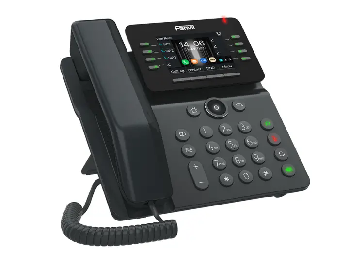 V63 teléfono IP Negro 6 líneas LCD Wifi