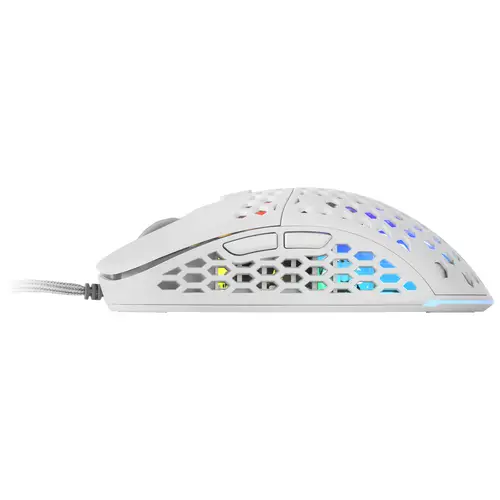 MM55W, Ratón Inalámbrico Gaming RGB Chroma, Ultra-ligero 55 g, 12800 DPI, Switches Mecánicos Programables HUANO, Blanco - Imagen 4