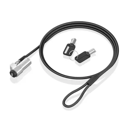 Cable de Seguridad tipo NANO con cerradura de llave para ordenador, monitor, portátil 1.5m - Imagen 4