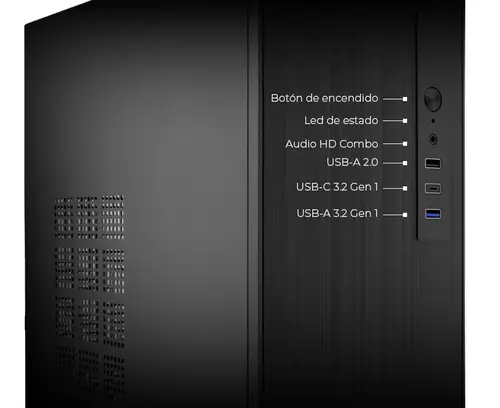 CAJA MATX M460 USB-C 3.2 GEN1 SGCC 0.8MM BASIC500GR 500W - Imagen 4