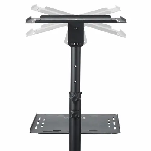 Soporte Móvil para Proyector y Ordenador Portátil - Carrito de Servicio Pesado para Proyector (2 Estantes) - de Altura Ajustable para Presentaciones - con Ruedas Bloqueables - Imagen 9
