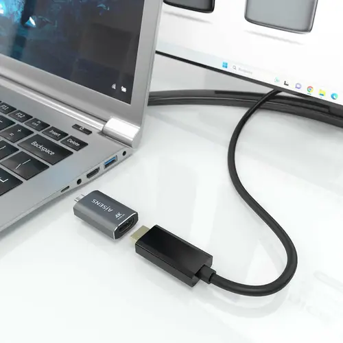 Adaptador Conversor Aluminio USB-C a HDMU 4K@60Hz, USB-C/M-HDMI/H, Gris - Imagen 5