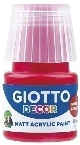 PINTURA ACRIL.GIOTTO 25 ml ROJO ESCARLAT - Pack de 6 unidades