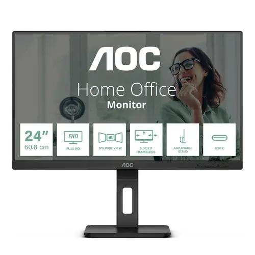 24P3CV LED display 60,5 cm (23.8") 1920 x 1080 Pixeles Full HD Negro - Imagen 1
