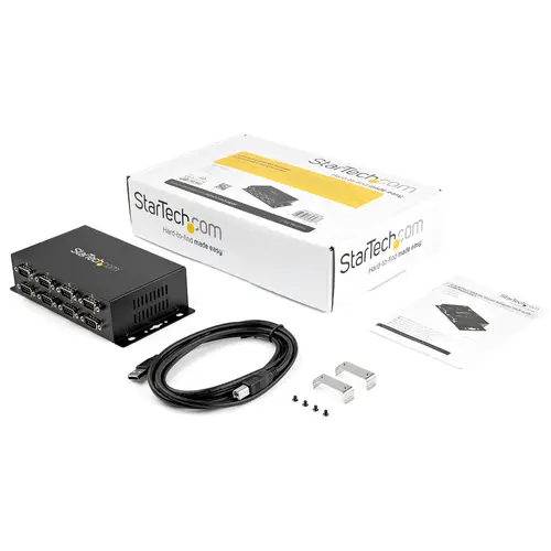 Adaptador Hub Concentrador USB a 8 Puertos Serie RS232 Industrial Montaje en Pared Riel DIN - Imagen 5