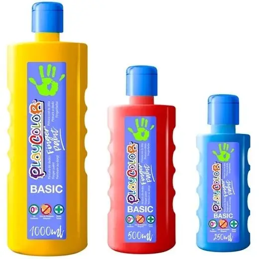 BOTELLA ERG. PINTURA DEDOS PLAYCOLOR 500ML VERDE