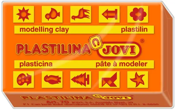CAJA 30 PASTILLAS PLASTILINA 50 G - NARANJA JOVI 7004