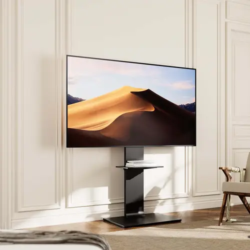 Soporte de Suelo con Bandeja DVD para Monitor/TV 50kg de 37-86, Negro - Imagen 4
