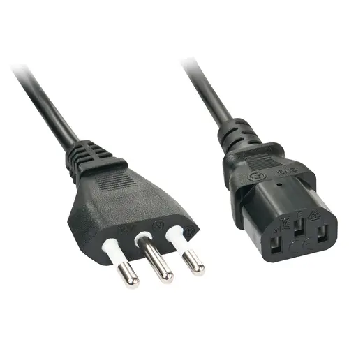 30414 cable de transmisión Negro 3 m CEI 23-16 C13 acoplador - Imagen 1