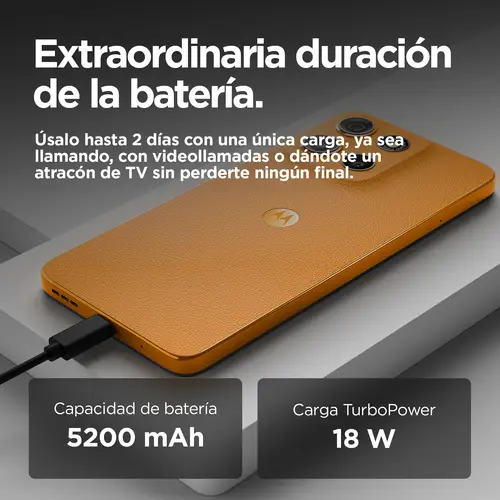 moto g15 17,1 cm (6.72") SIM doble Android 15 4G USB Tipo C 8 GB 128 GB 5200 mAh Naranja - Imagen 8