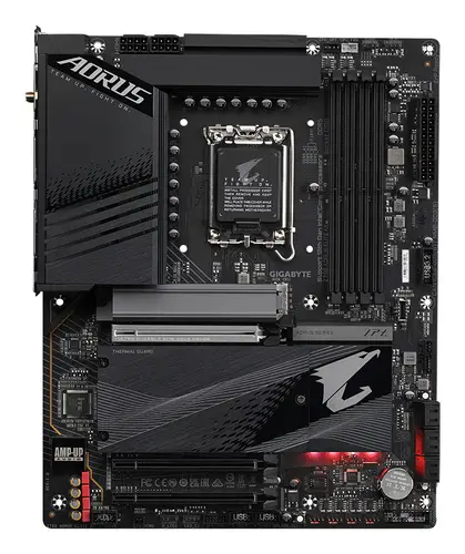 Z790 AORUS ELITE AX Placa base - Soporta CPUs Intel Core de 14ª generación, 16*+2+1 fases de VRM digital, hasta 7600MHz DDR5 (OC), 4xPCIe 4.0 M.2, Wi-Fi 6E, LAN de 2.5GbE, USB 3.2 Gen 2x2 - Imagen 2
