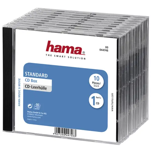 CD Jewel Case Standard, Pack 10 1 discos Transparente - Imagen 1