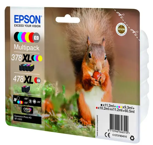 Squirrel Multipack 6-colours 378XL / 478XL Claria Photo HD Ink - Imagen 4