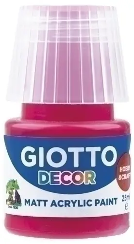 PINTURA ACRIL.GIOTTO 25 ml ROJO CARMIN - Pack de 6 unidades