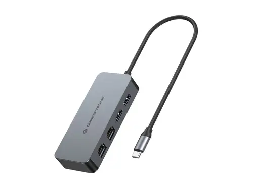 ABBY24G base para portátil y replicador de puertos Alámbrico USB 3.2 Gen 1 (3.1 Gen 1) Type-C Gris - Imagen 1
