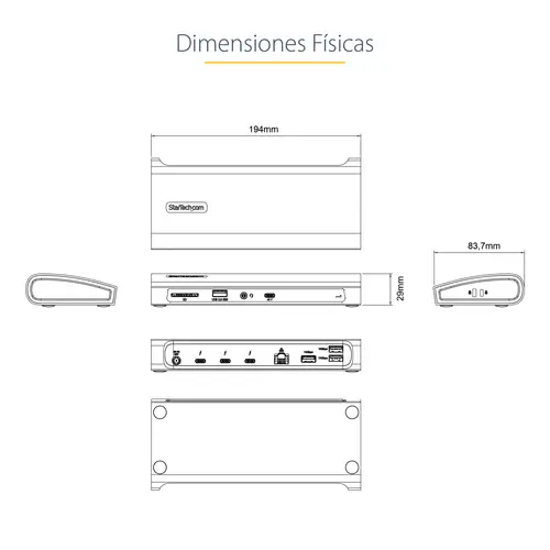 Docking Station Thunderbolt 4, PD de 96W, para 1 Monitor de 8K/para 2 Monitores de 4K 60Hz, 3xTB4/USB4, 4xUSB-A/SD/GbE, Replicador de Puertos Thunderbolt 4 para Win o Mac TB3 - Imagen 12