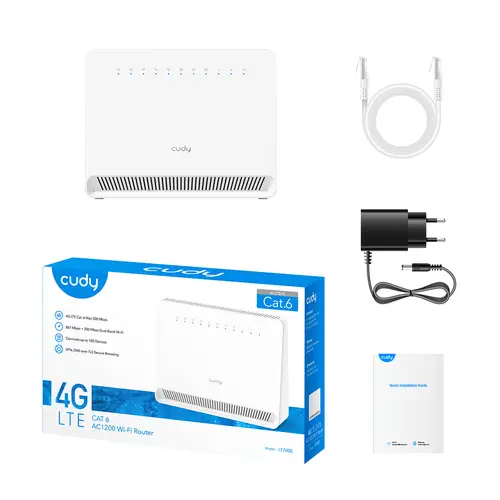 4G Cat 6 AC1200 Wi-Fi Router, LT700E 1.0 router inalámbrico Gigabit Ethernet Doble banda (2,4 GHz / 5 GHz) Blanco - Imagen 6