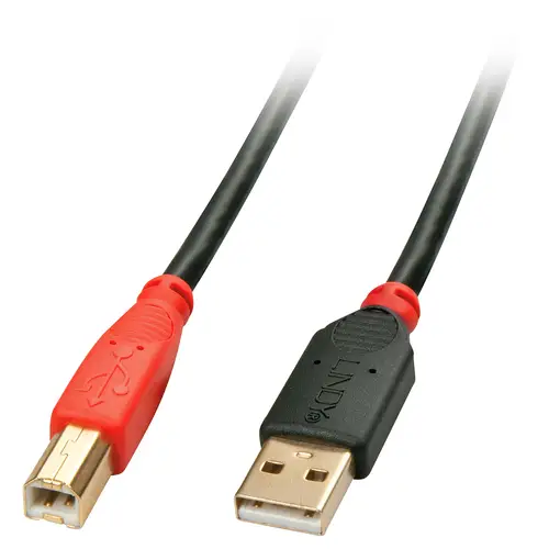 42762 cable USB USB 2.0 15 m USB A USB B Negro, Rojo - Imagen 1