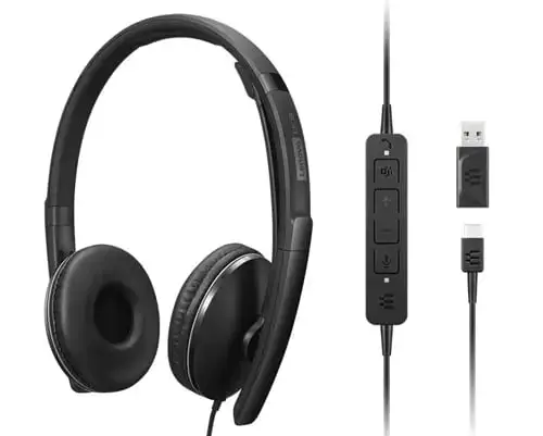 4XD1M45627 auricular y casco Auriculares Alámbrico Diadema USB Tipo C Negro - Imagen 1