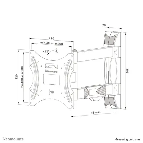 WL40-550BL12 Soporte de pared para TV 32-55" - movimiento completo - fácil montaje - Imagen 17
