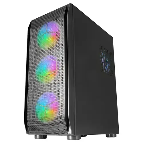 MC-KX, Torre Gaming Premium E-ATX, Sistema CPU Freezer, 5 Ventiladores ARGB Ultra-silenciosos, Controladora ARGB y Mando RF, Frontal Mesh, Negro - Imagen 2