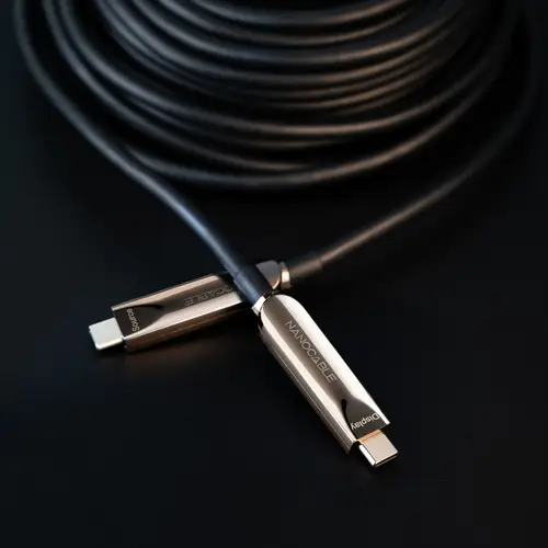 Cable USB 3.2 Gen2x1 AOC, 60W 3A PD 10Gbps 8K@60Hz, USB-C M/M, 15m, Negro - Imagen 7