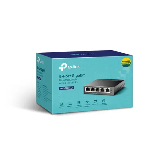 TL-SG1005LP switch No administrado Gigabit Ethernet (10/100/1000) Energía sobre Ethernet (PoE) Negro - Imagen 3