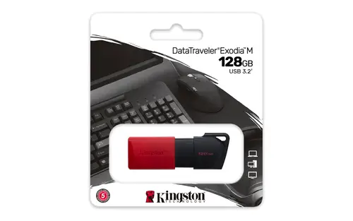 DataTraveler 128GB USB3.2 Gen1 Exodia M (Negro + Rojo) - Imagen 6