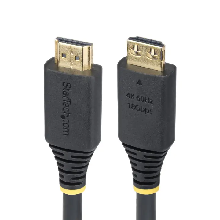 Cable HDMI de Alta Velocidad de 1,8m con Conectores con Agarre - 4K 60Hz/1440p 144Hz - HDR10/HDCP 2.2/ARC - 18Gbps - Cable HDMI 2.0 - Recubrimiento de TPE