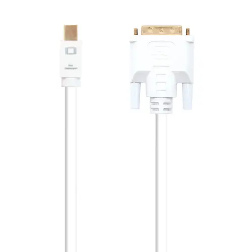 Cable conversor Mini DP a DVI, Mini DP/M - DVI/M, Blanco, 5.0 M - Imagen 2
