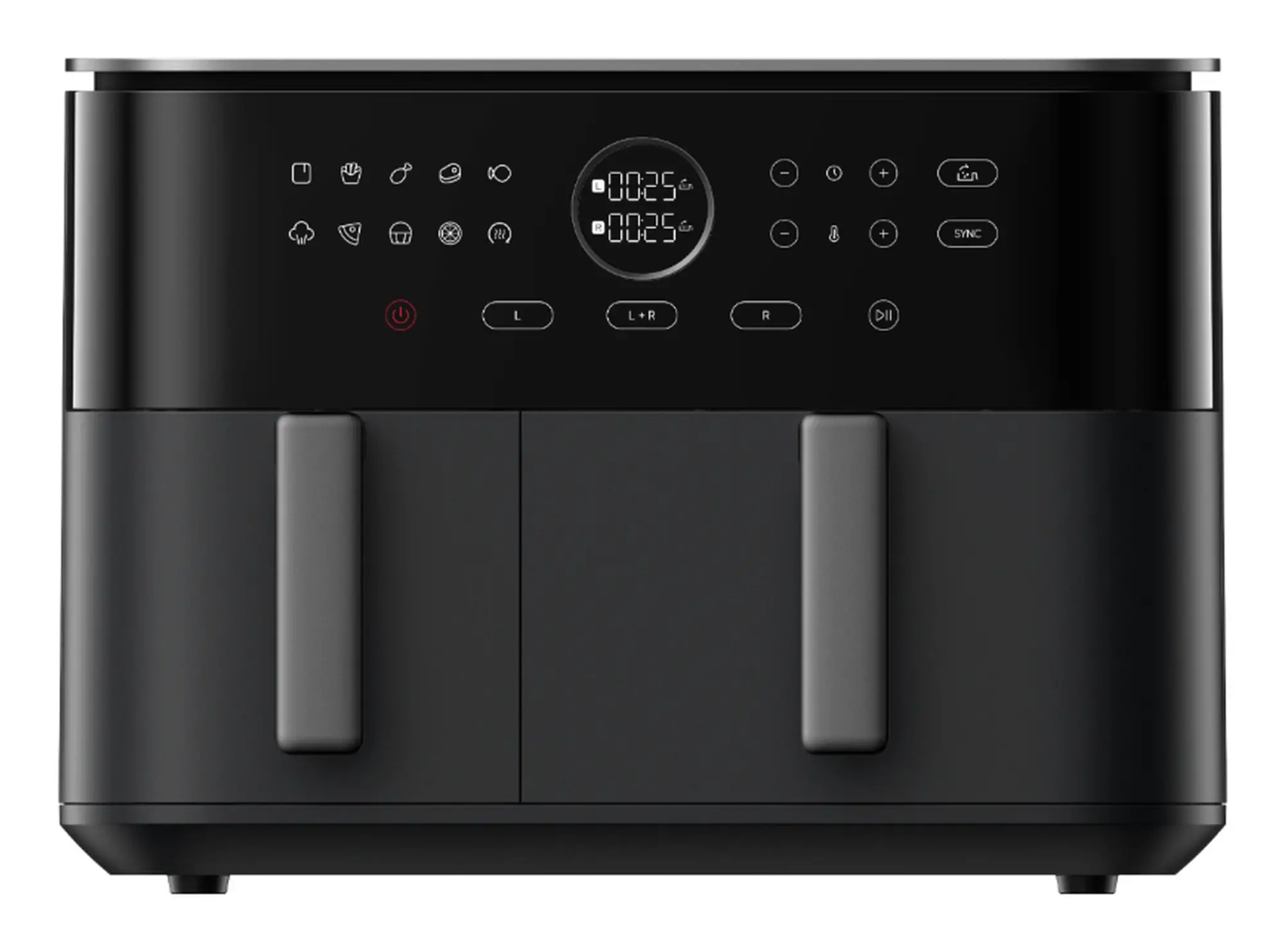 MAF-D1001 Doble 10 L Independiente 2700 W Freidora de aire caliente Negro