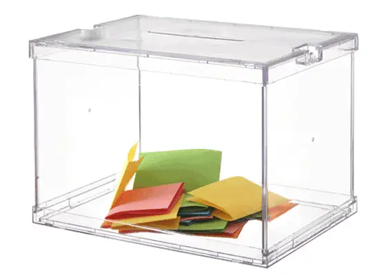 6158 CS TP caja para dinero en efectivo Metacrilato Transparente - Imagen 1