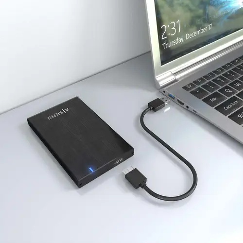 Caja externa 2.5" ASE-2527B 9.5mm SATA a USB 3.0/USB3.1 Gen1, Negro - Imagen 6