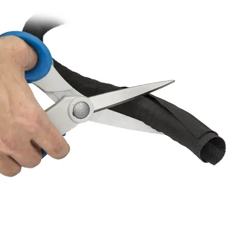 Manga de Gestión de Cables de 2m - Envoltura de Cable Flexible en Espiral - Maga Expandible 1,0-1,5" de Diámetro - Organizador/Protector/Corrector de Poliéster - Organizador de Cables Recortable Negro - Imagen 3